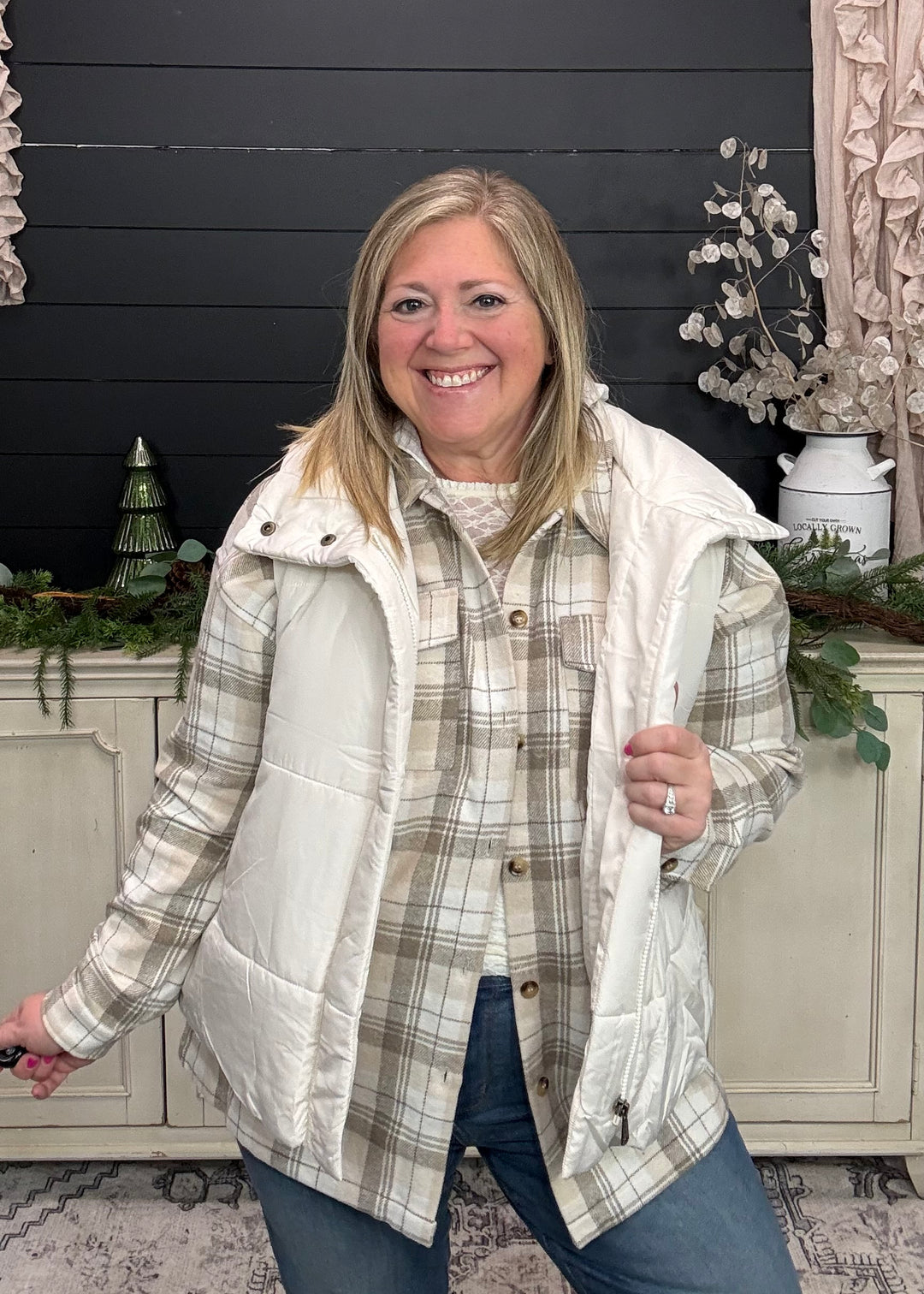 Ivory Summit Puffer Vest