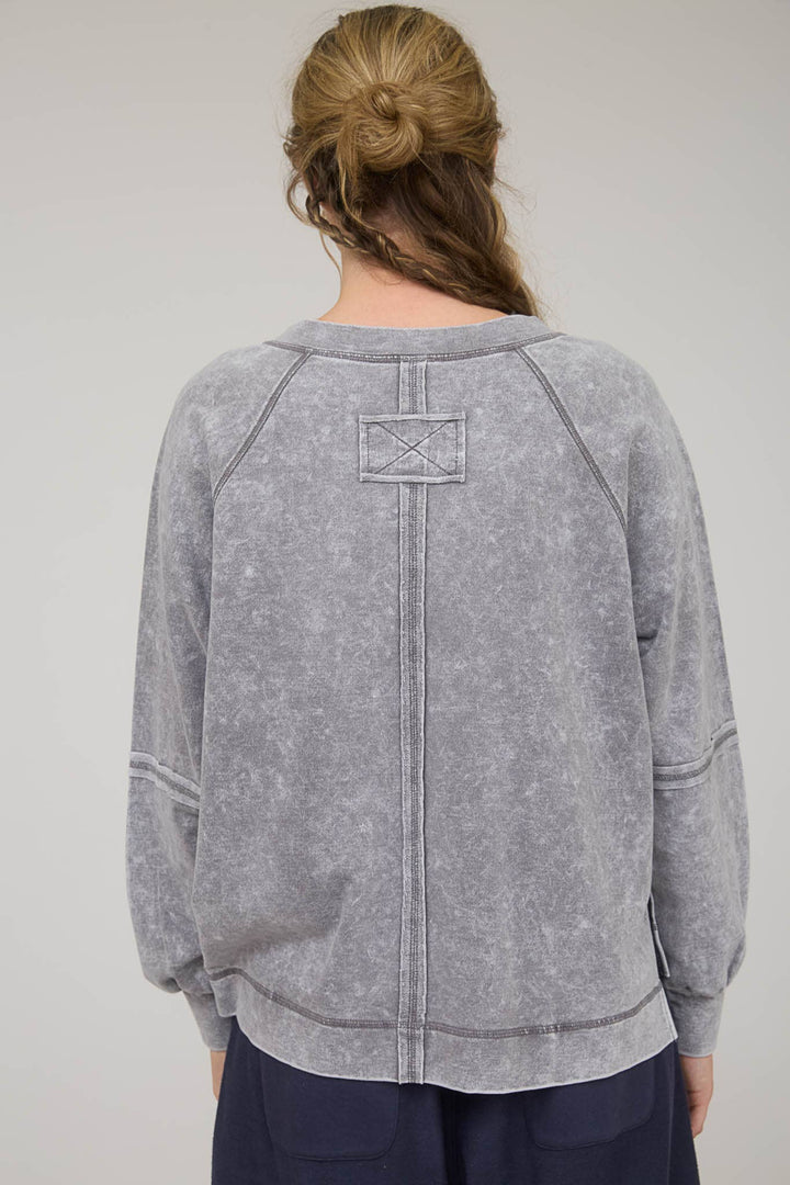 Graphite V-Neck Top