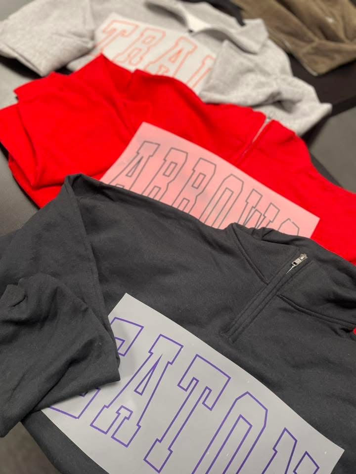 CUSTOM 1/4 ZIP SWEATSHIRT