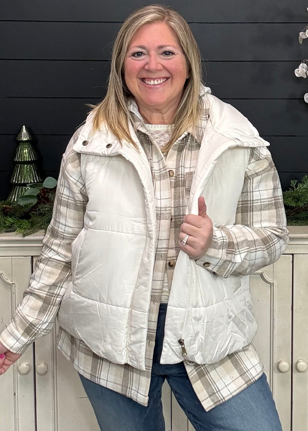 Ivory Summit Puffer Vest