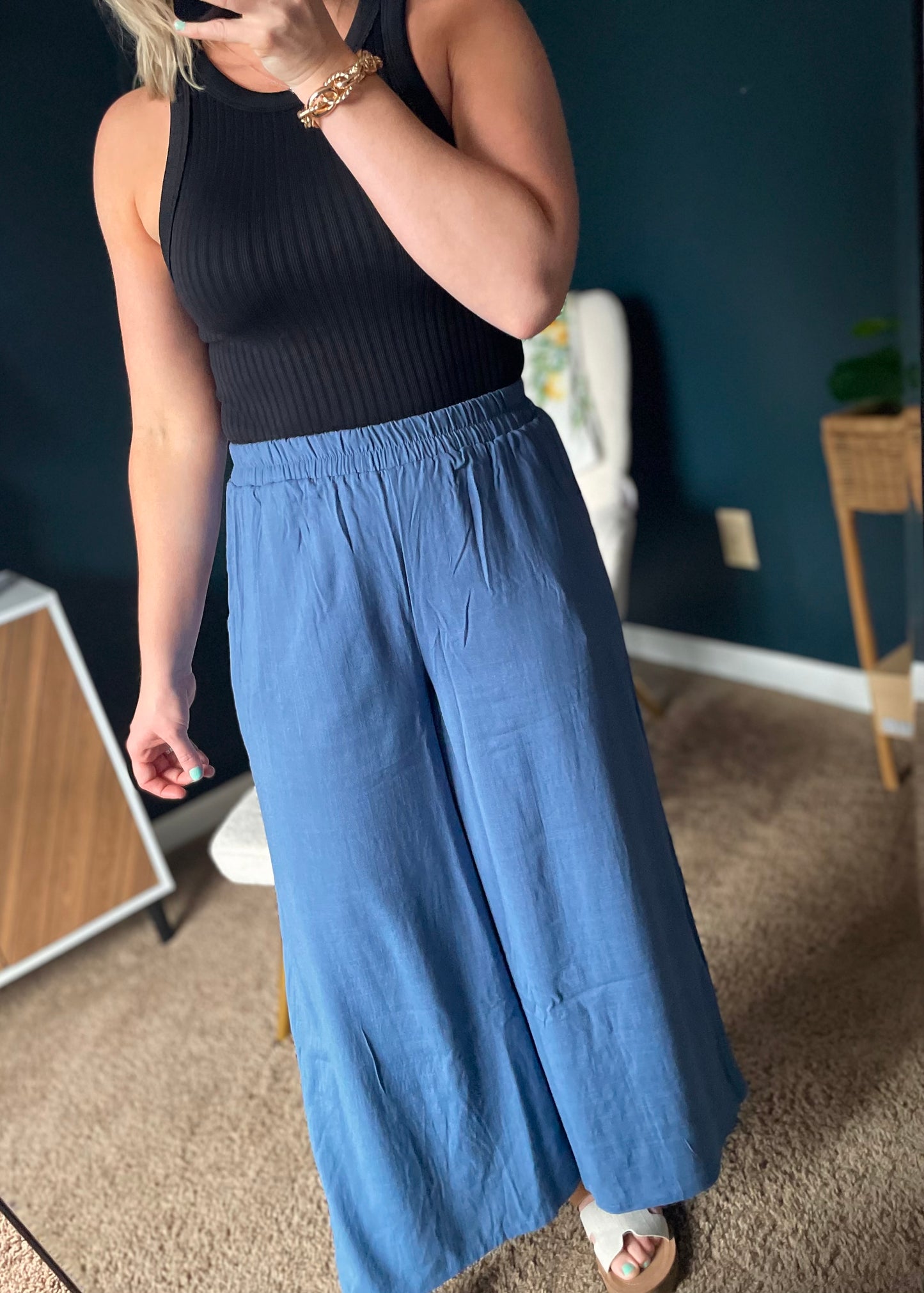 Denim Linen Pant