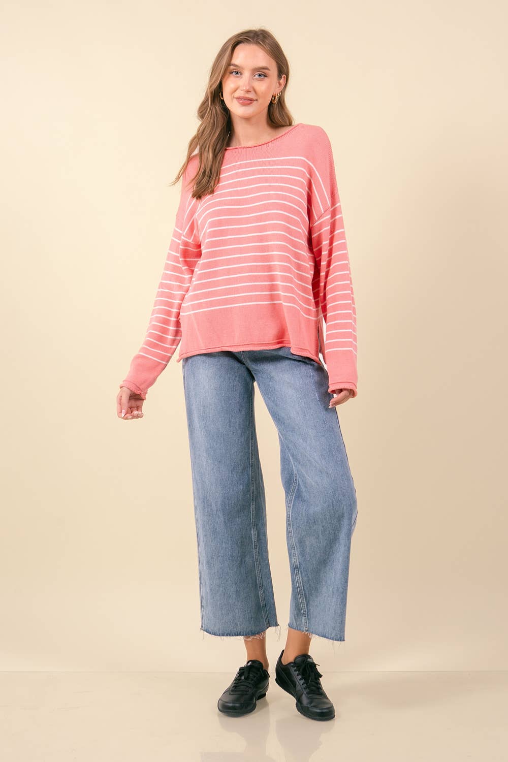 Salmon Stripes Sweater