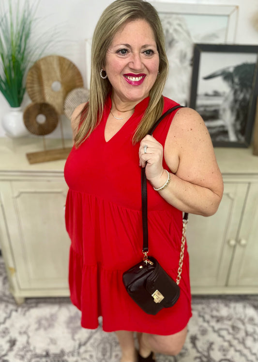 Red Tiered Dress