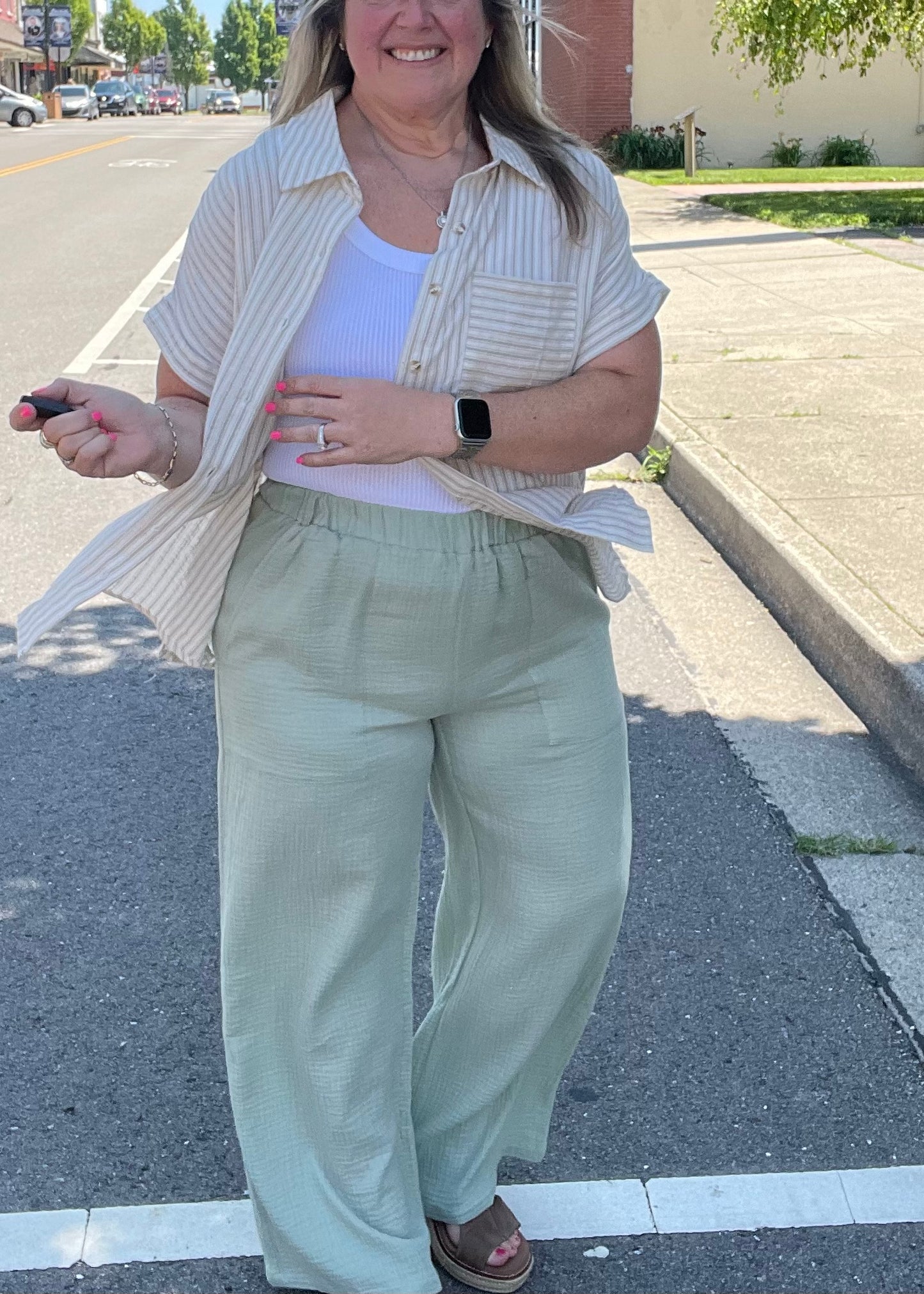 Sage Gauze Pants