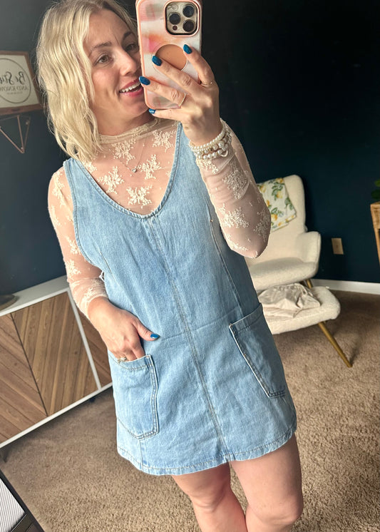 Denim Overall Dress