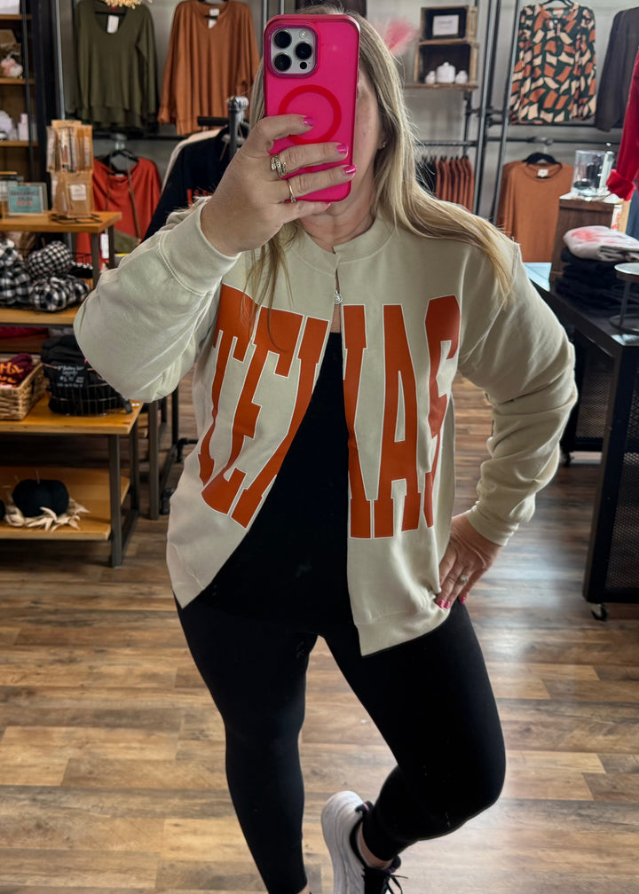 PREORDER - ✨ Viral ✨ TEXAS  Split Sweatshirt Cardi