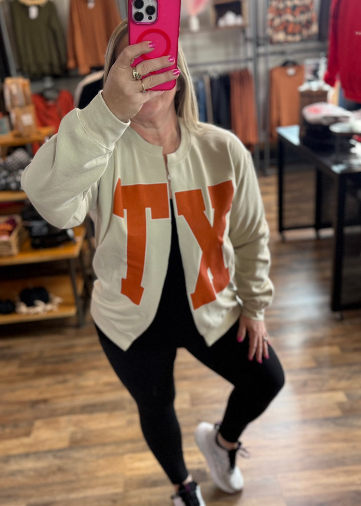 PREORDER ✨ TX Split Sweatshirt Cardi