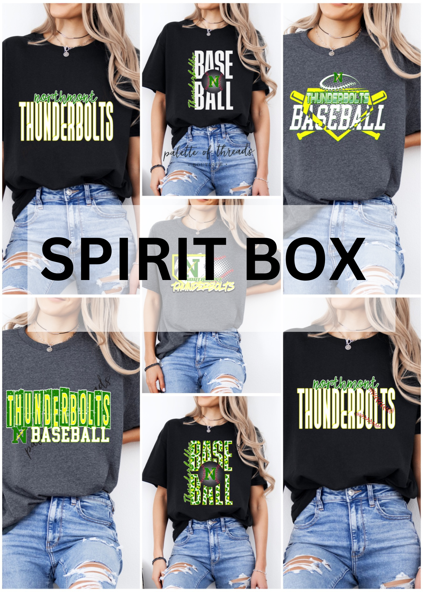 MADE TO ORDER -NORTHMONT BASEBALL SPIRIT BOXES