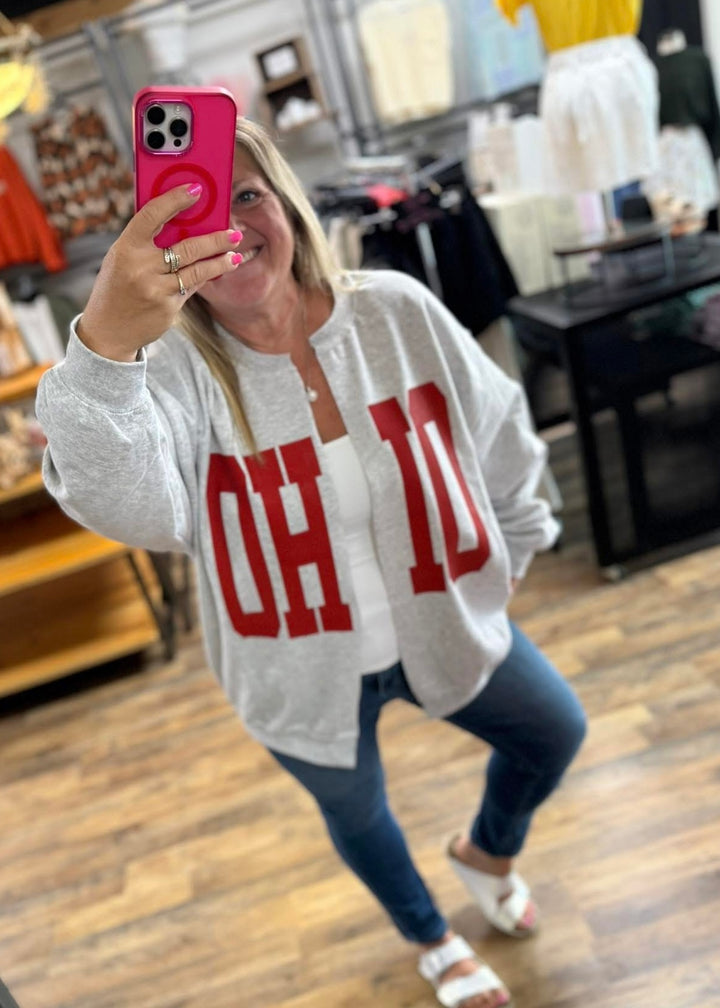PREORDER ✨OHIO Split Cardi Crew Pullover