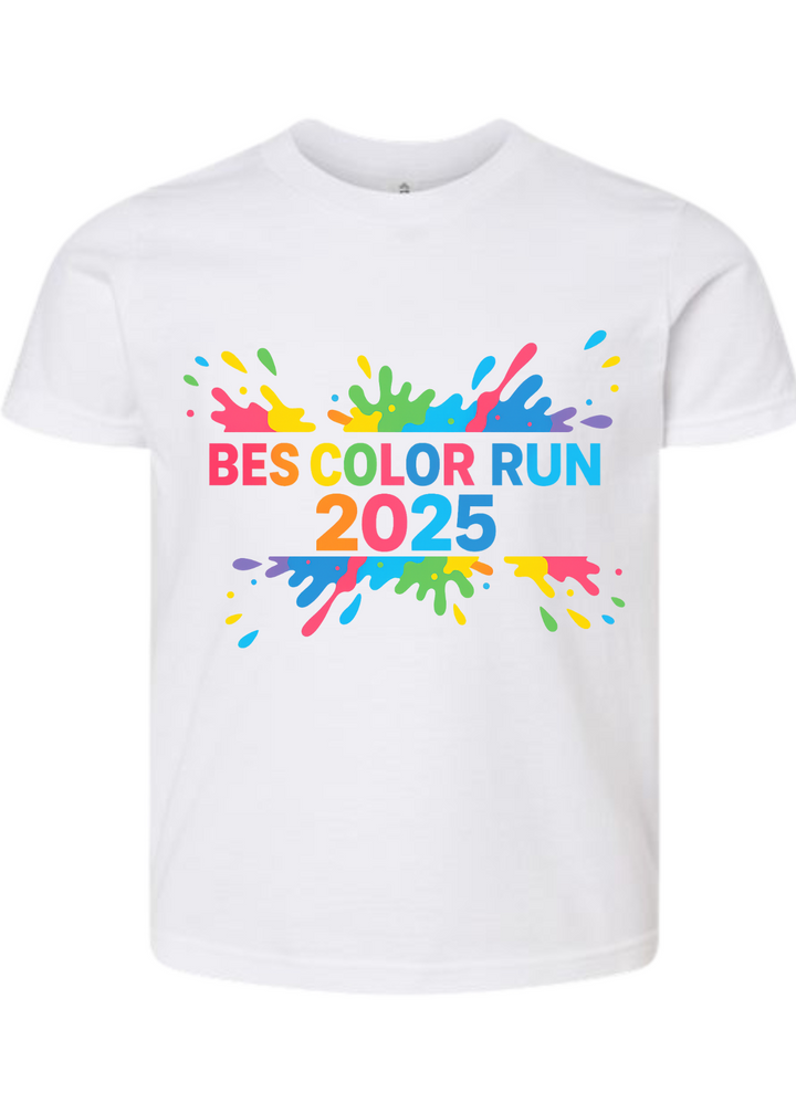 BES COLOR RUN GRAPHIC TEE OR CREWNECK