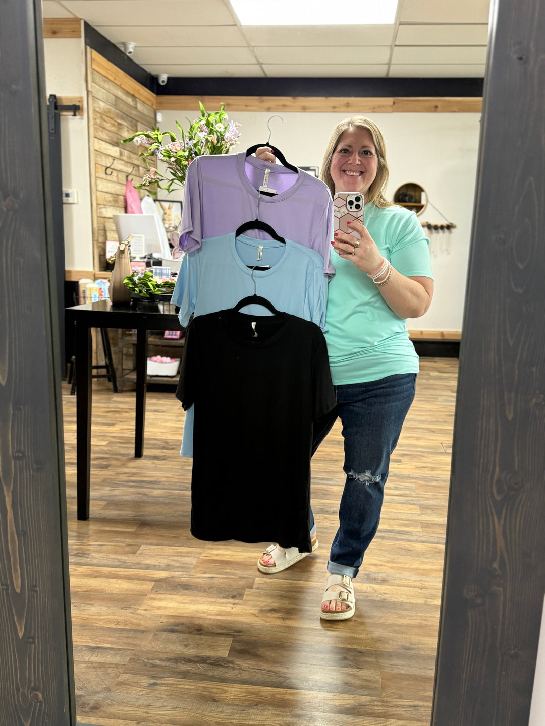 Sapphire Short Sleeve Basic Tee