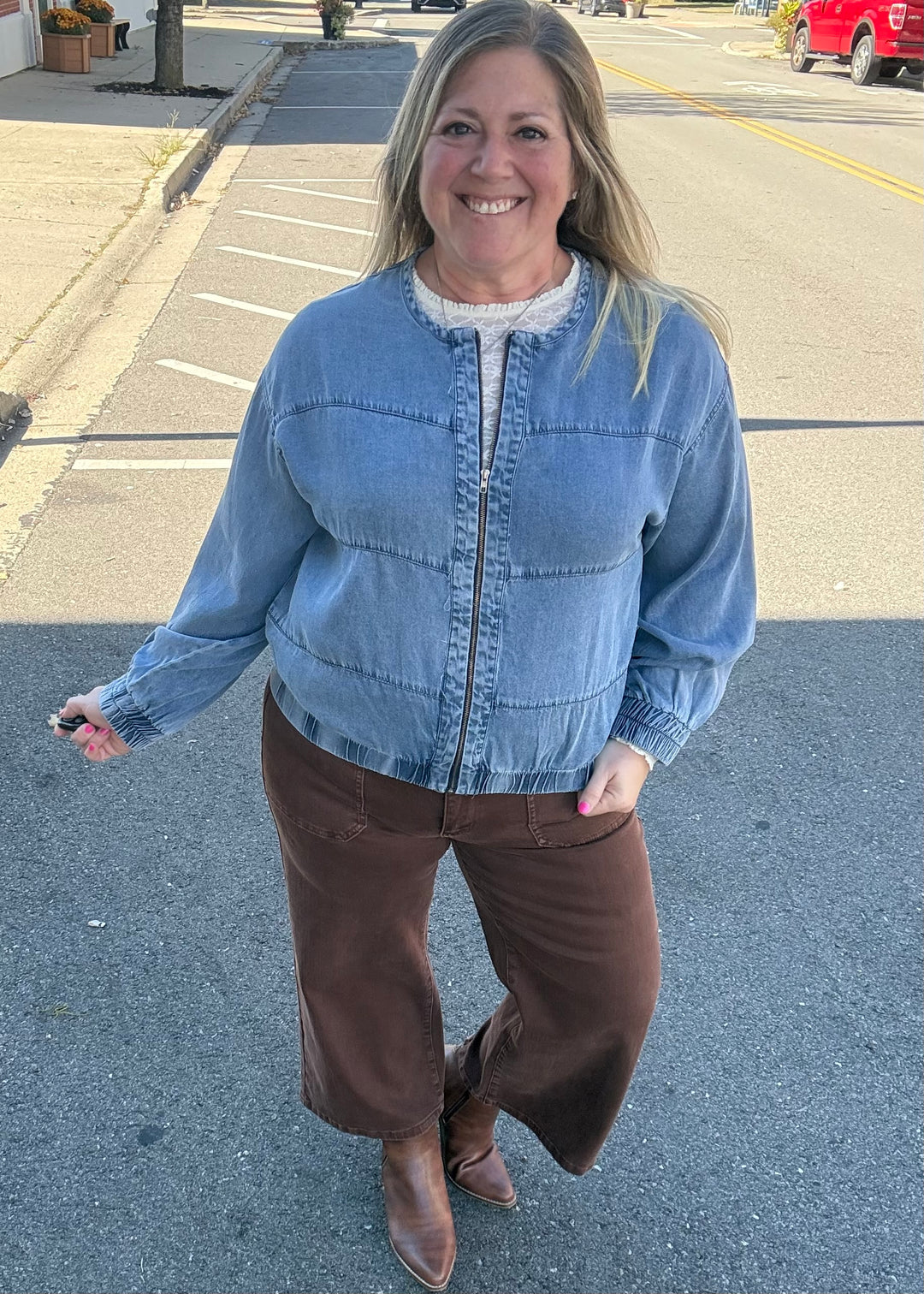 Blue Horizon Bomber Jacket