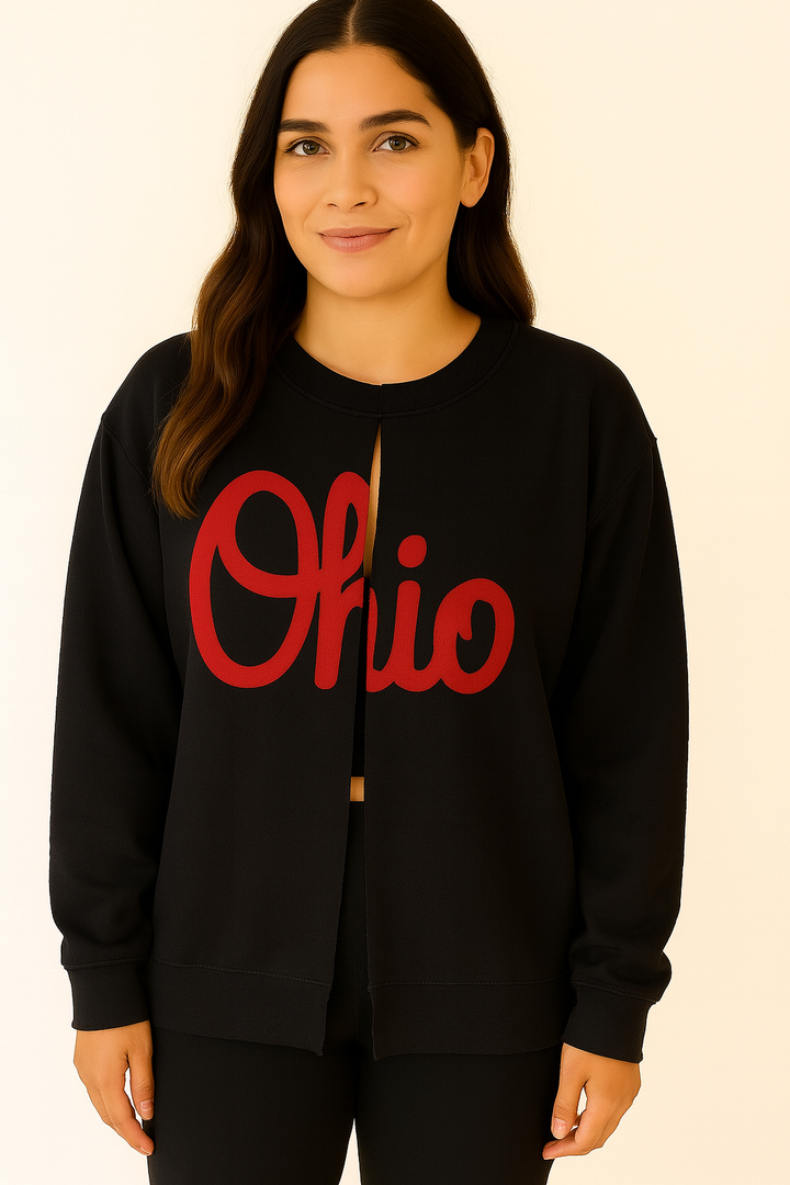 PREORDER ✨OHIO Script Cardi Crew Pullover