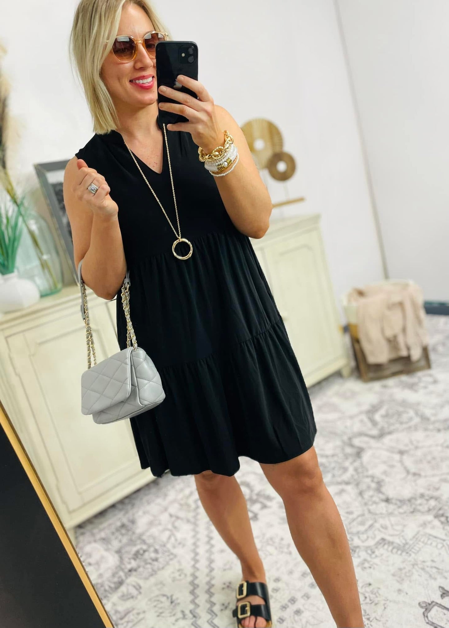 Black Tiered Dress