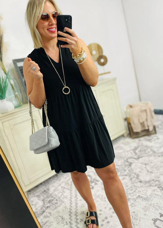 Black Tiered Dress
