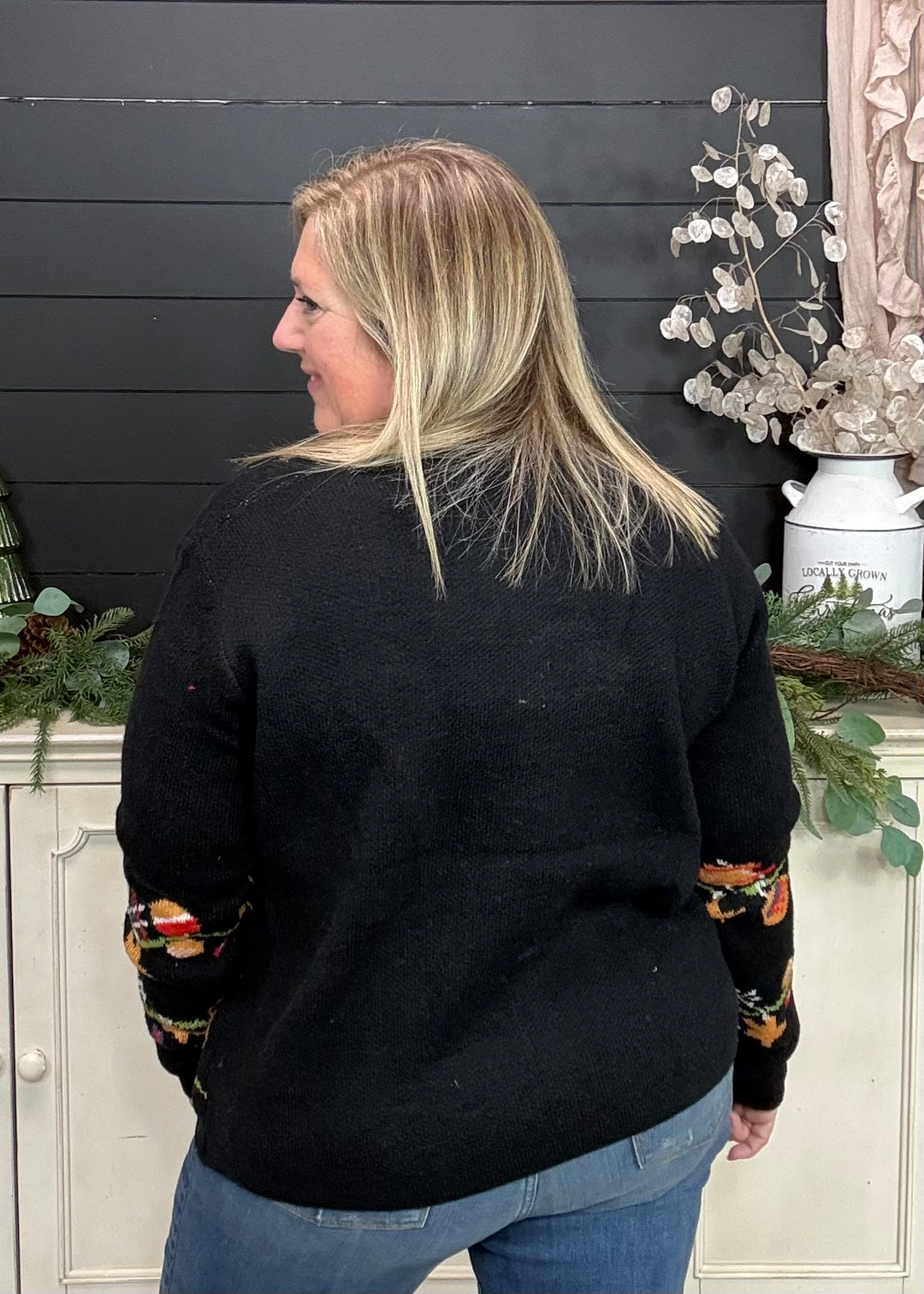 Festive Holiday Button Up Cardigan