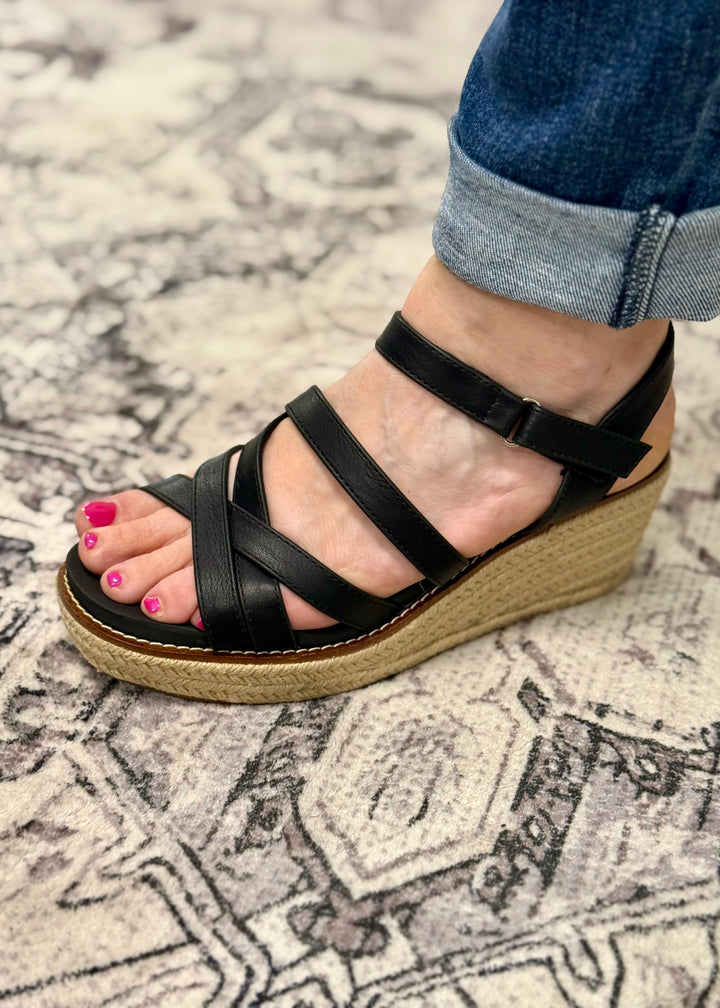 "All Nighter" Jute Wedge Heel Sandal with Straps