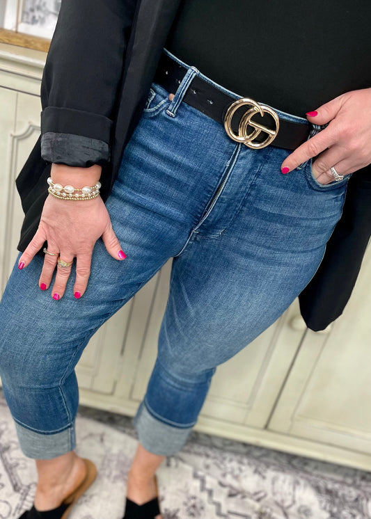 PREORDER- Judy Blue 78114 - Tummy Control Cuff Capri