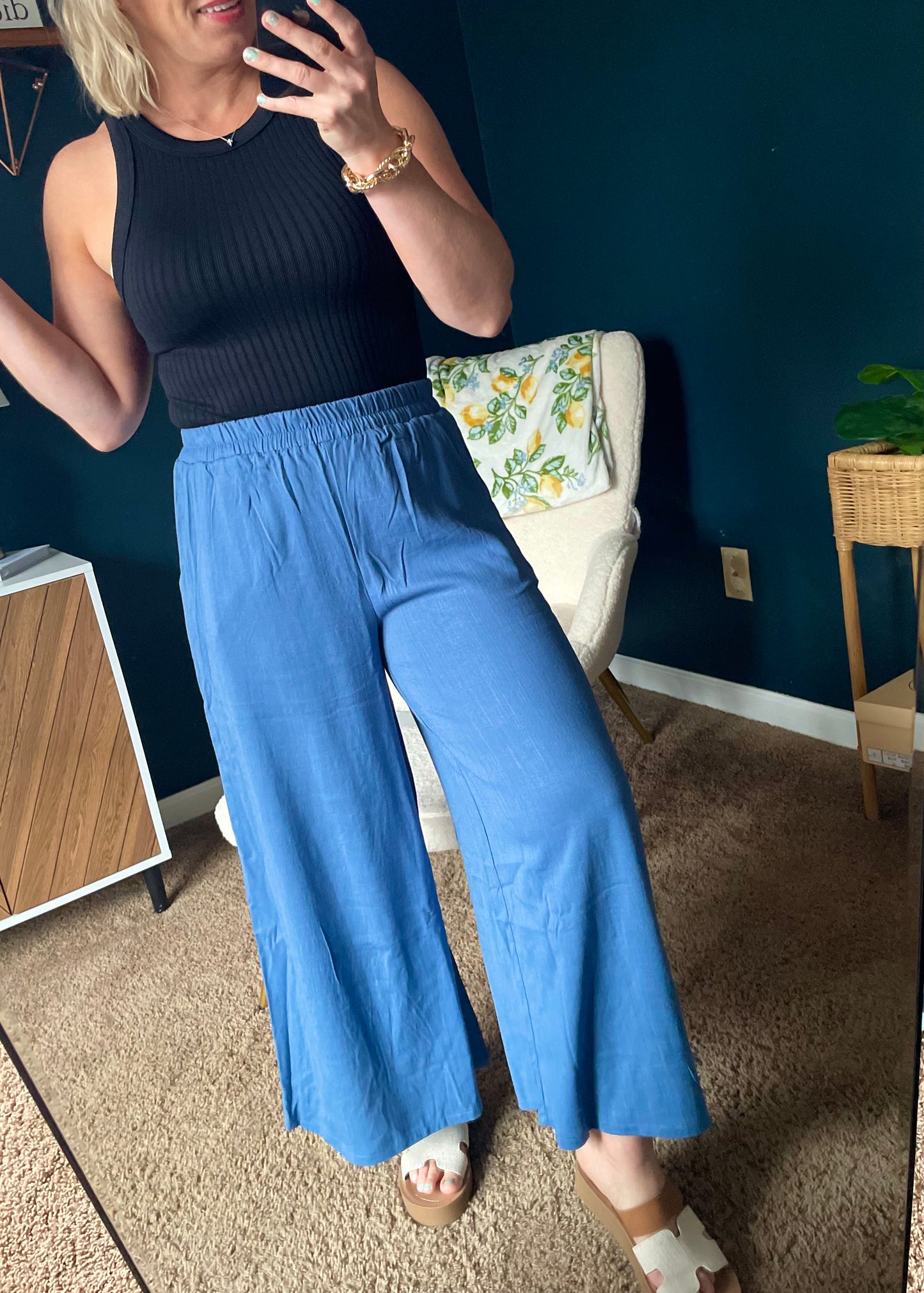 Denim Linen Pant