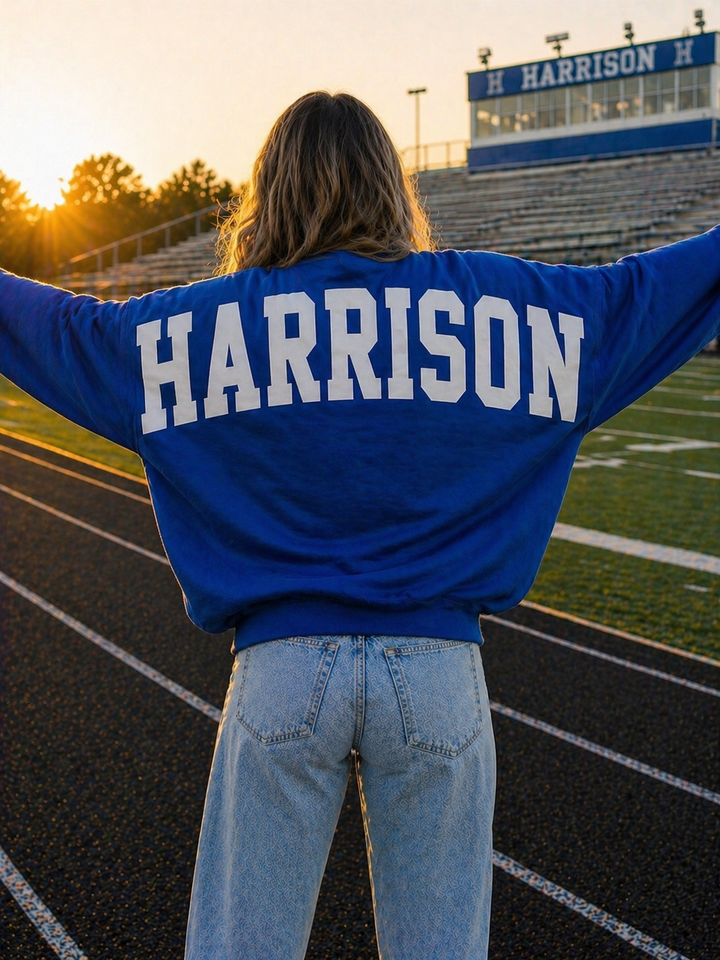 SOLID CUSTOM BIG BACK SWEATSHIRT
