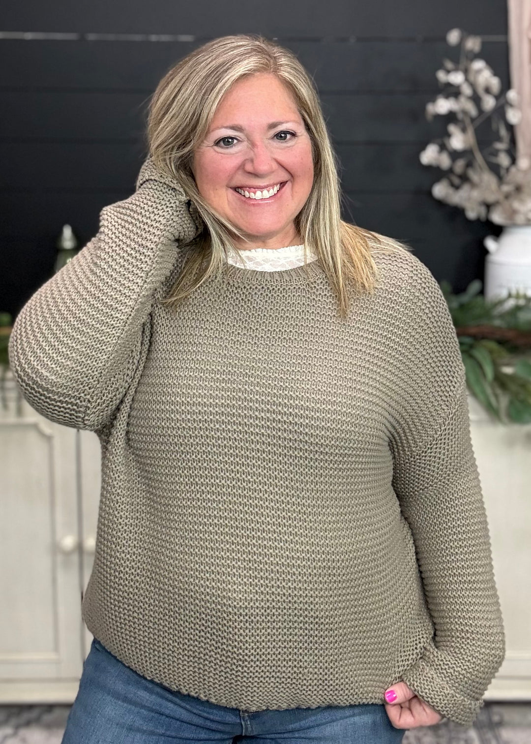 Olive Grove Knit Top