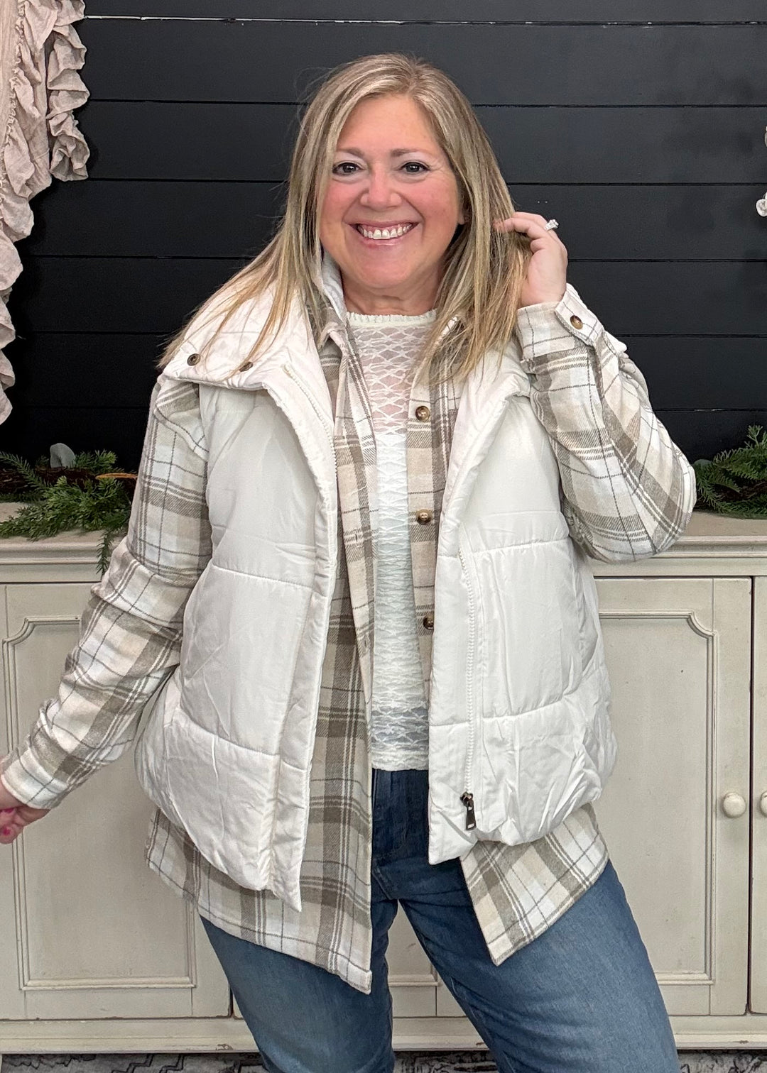 Ivory Summit Puffer Vest