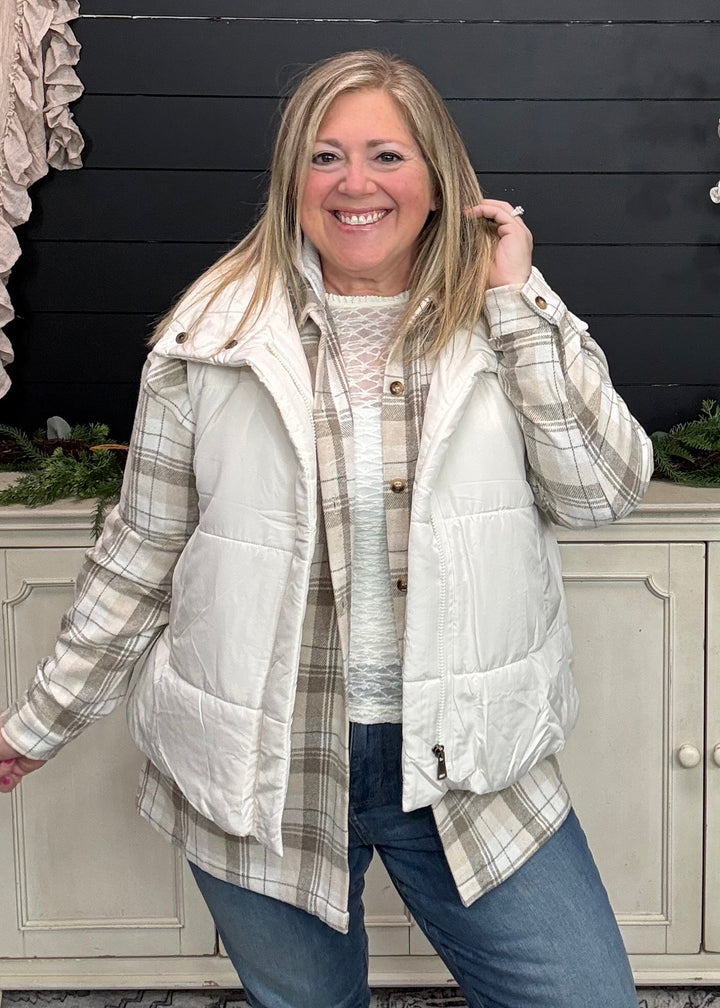 Ivory Summit Puffer Vest