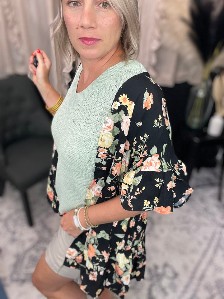 Tiered Floral Kimono