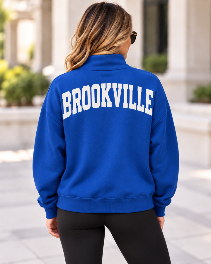 1/4 ZIP SOLID - CUSTOM SHOULDER TO SHOULDER PRINT