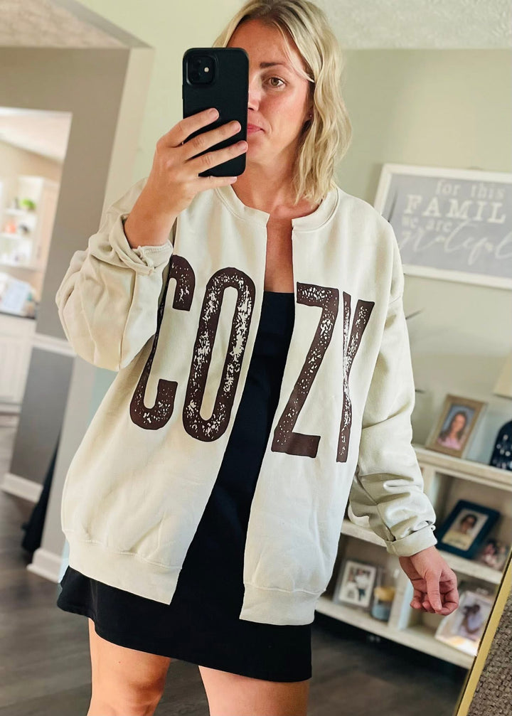 PREORDER ✨ COZY Split Sweatshirt Cardi Pullover