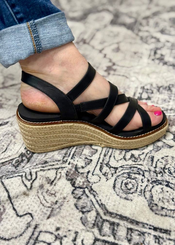 "All Nighter" Jute Wedge Heel Sandal with Straps