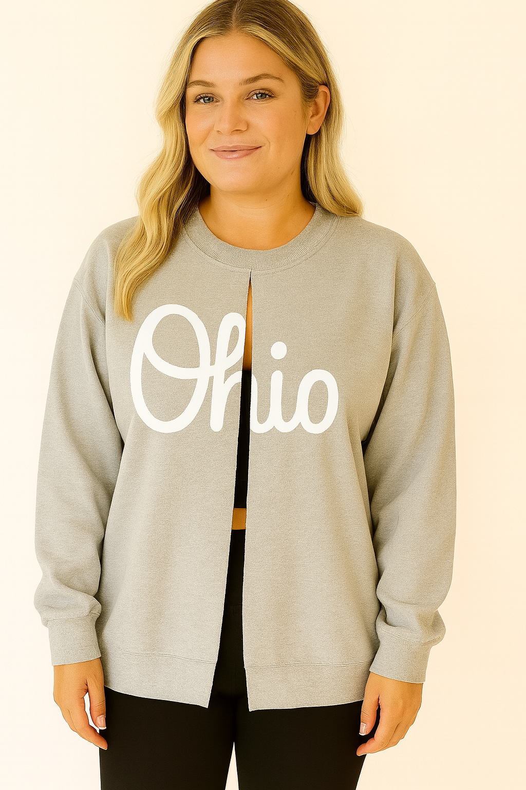 PREORDER ✨OHIO Script Cardi Crew Pullover