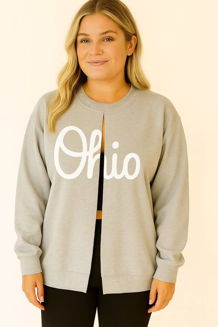 PREORDER ✨OHIO Script Cardi Crew Pullover