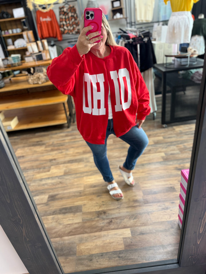 PREORDER ✨OHIO Split Cardi Crew Pullover