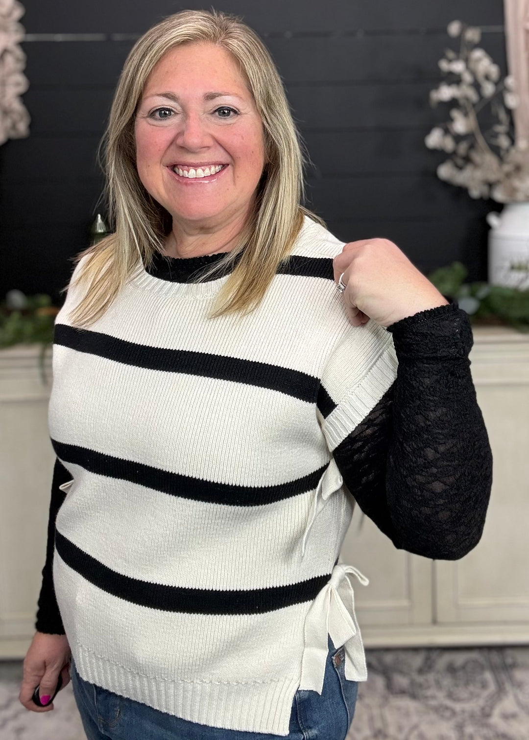 Creamy Stripes Sweater