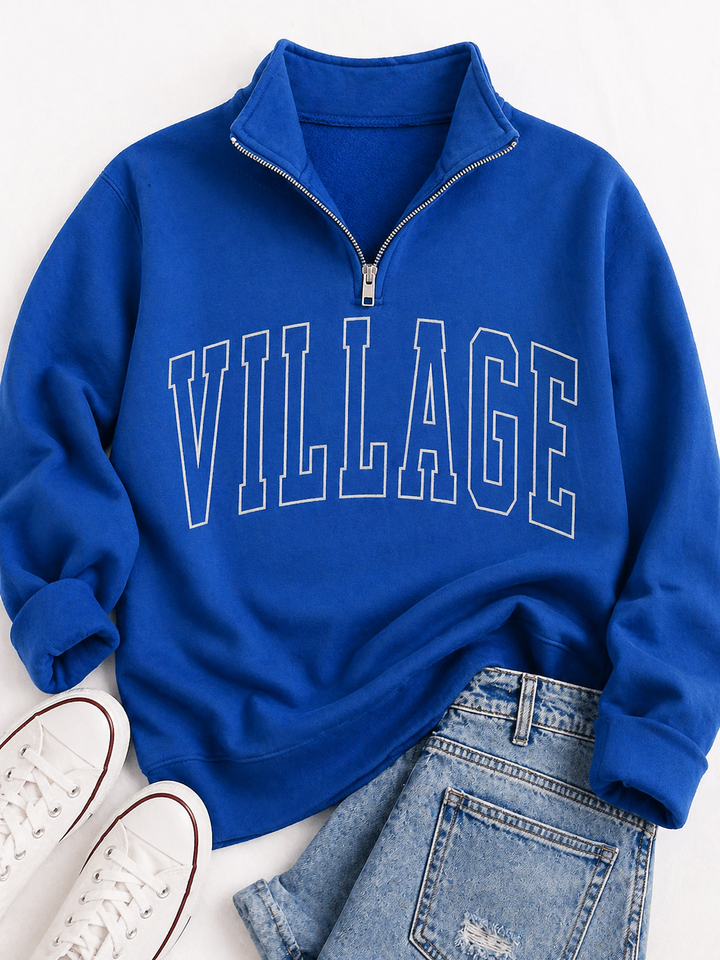 CUSTOM 1/4 ZIP HOLLOW CHEST PRINT