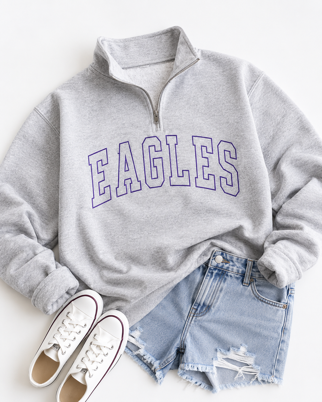 CUSTOM 1/4 ZIP HOLLOW CHEST PRINT