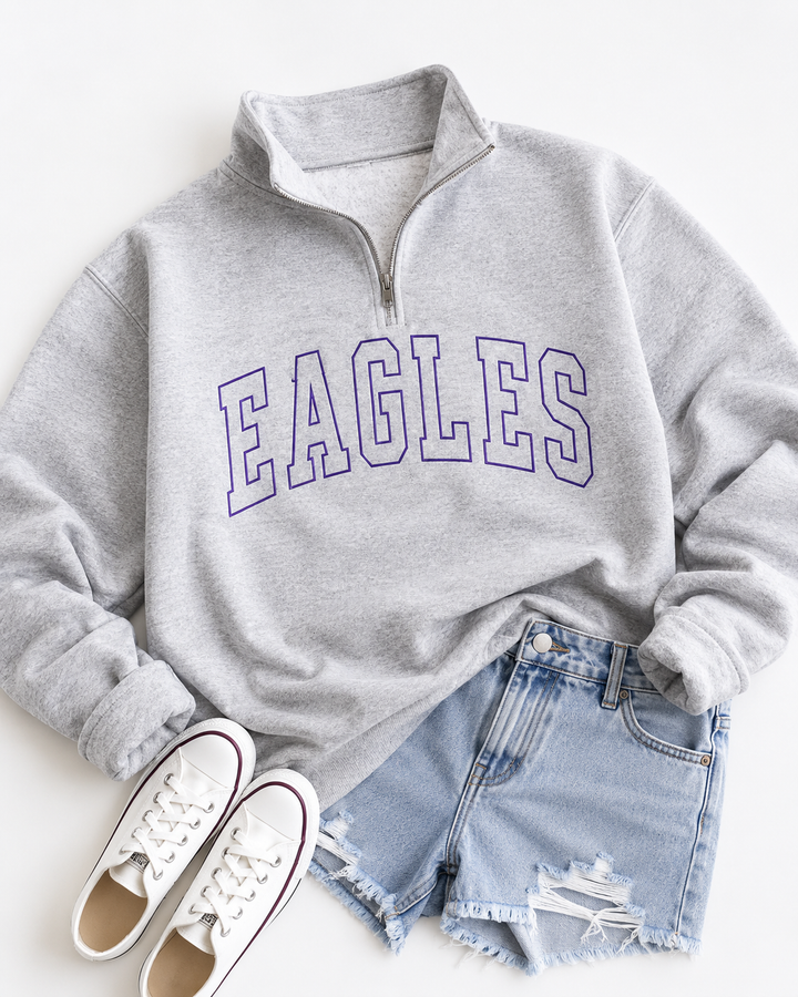 CUSTOM 1/4 ZIP HOLLOW CHEST PRINT