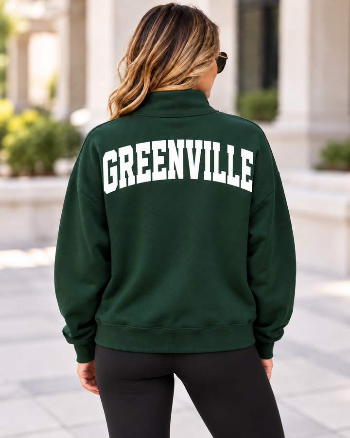 1/4 ZIP SOLID - CUSTOM SHOULDER TO SHOULDER PRINT