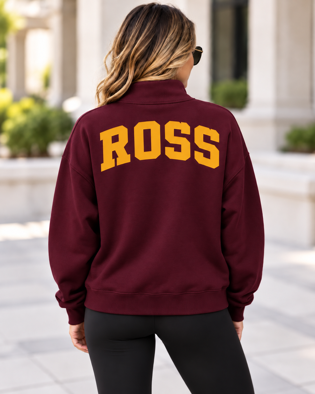 1/4 ZIP SOLID - CUSTOM SHOULDER TO SHOULDER PRINT
