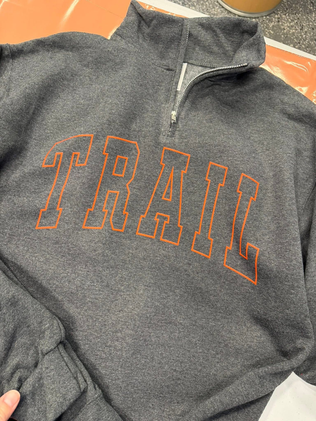 CUSTOM 1/4 ZIP HOLLOW CHEST PRINT