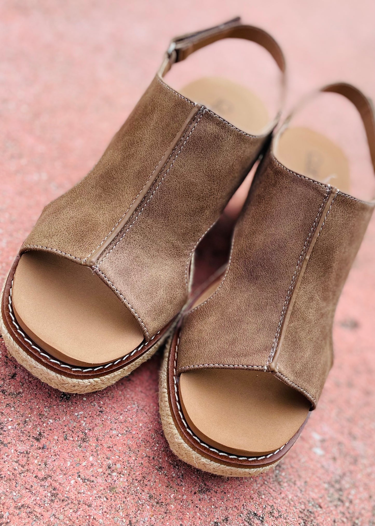 "K Bye" Espadrille Wedge Heel Sandals