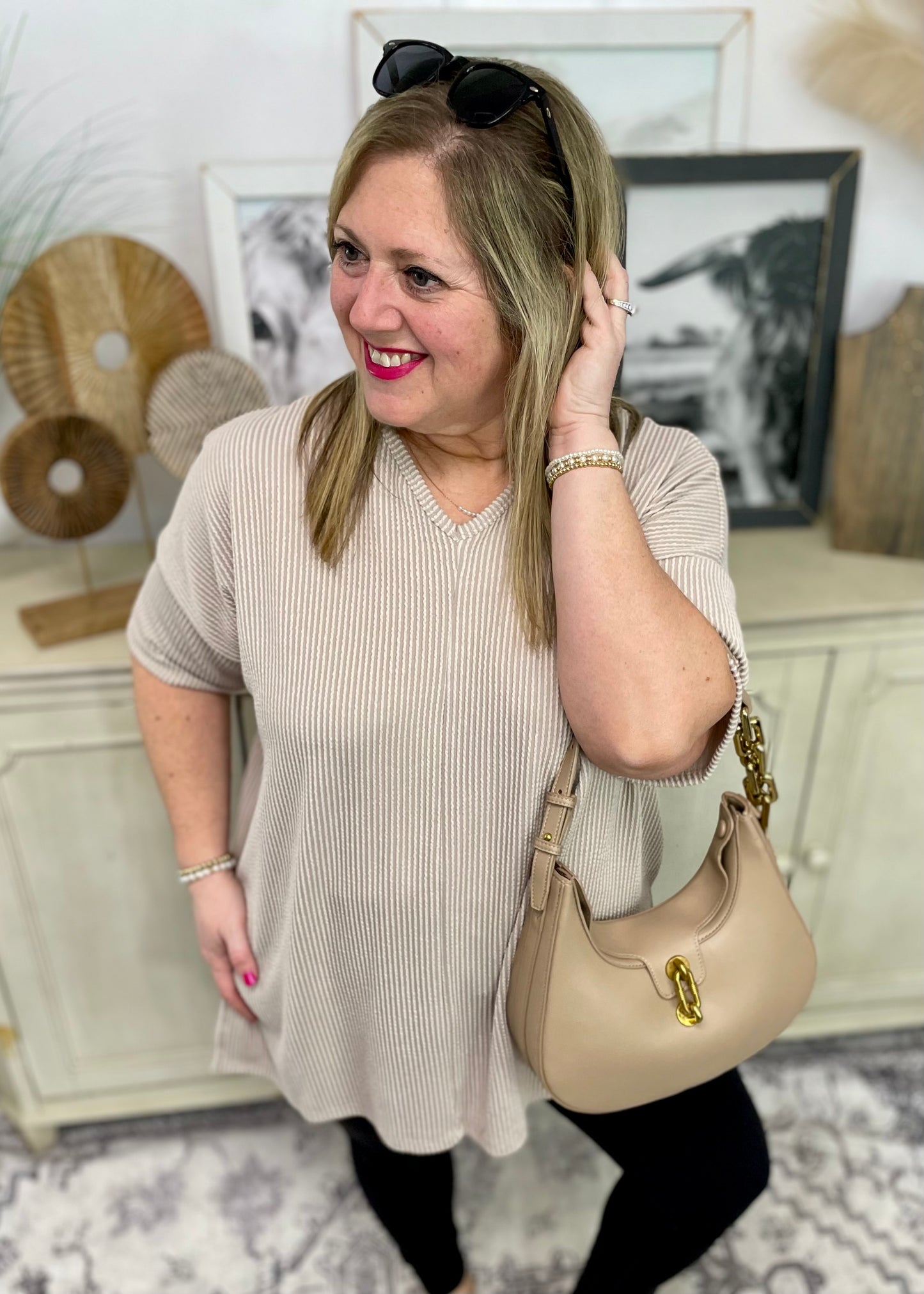 Mocha - Dallas Twist-Lock Shoulder Bag
