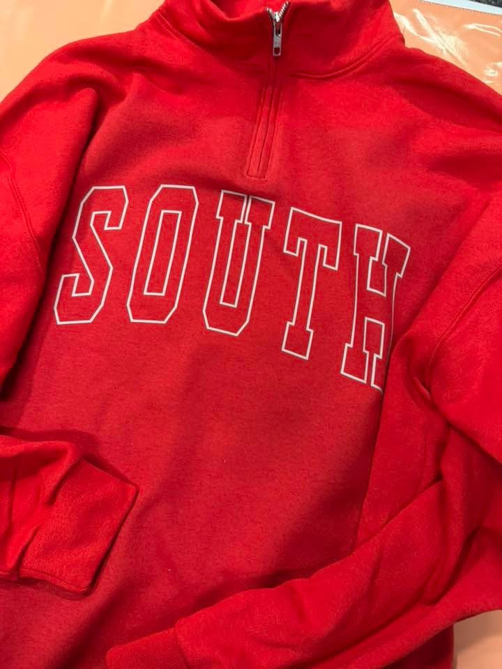 CUSTOM 1/4 ZIP HOLLOW CHEST PRINT