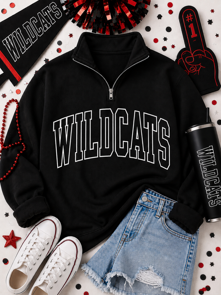 CUSTOM 1/4 ZIP HOLLOW CHEST PRINT