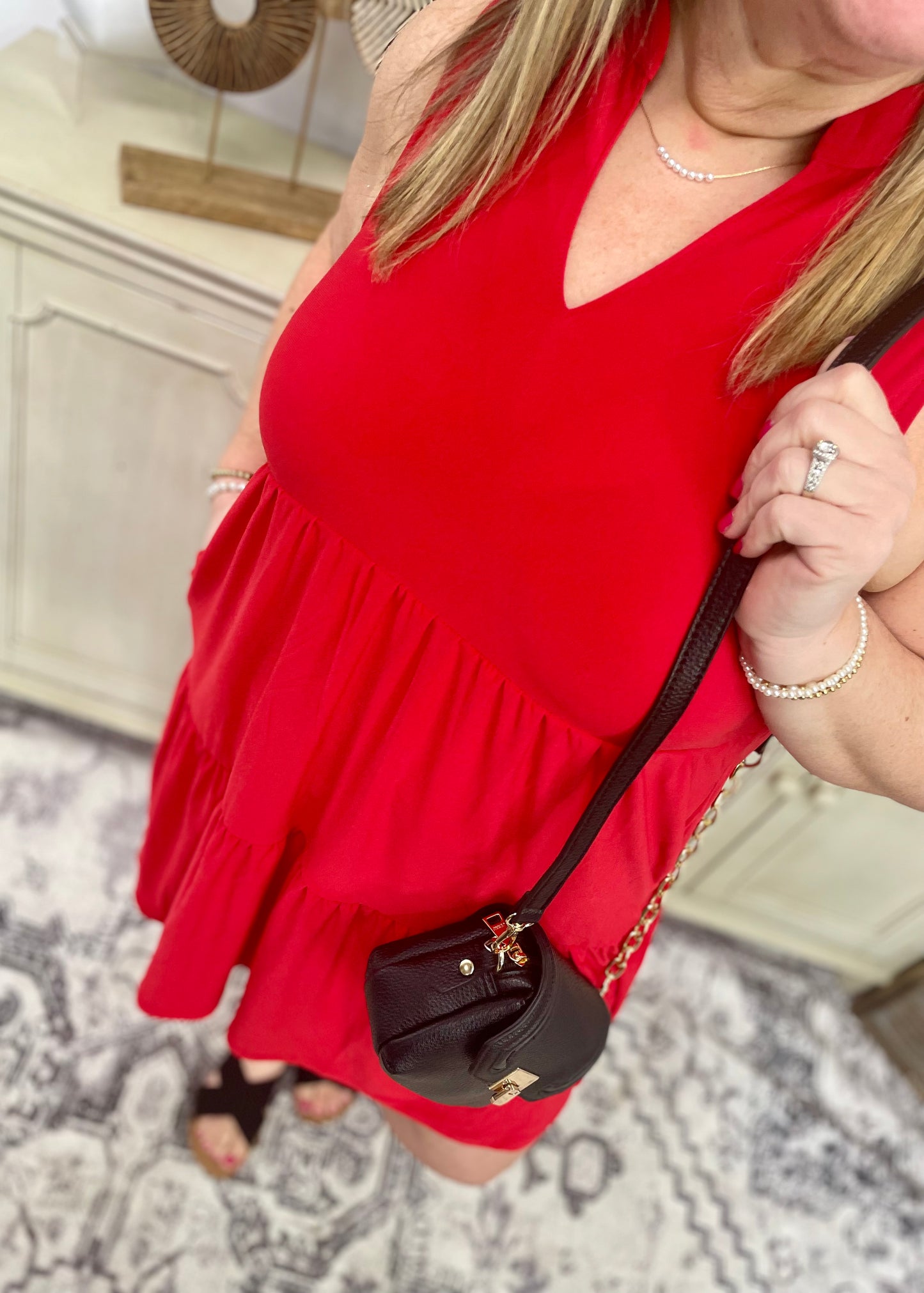 Red Tiered Dress