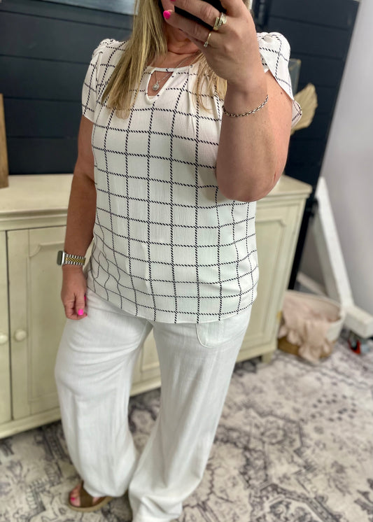 Crepe Pleated Top