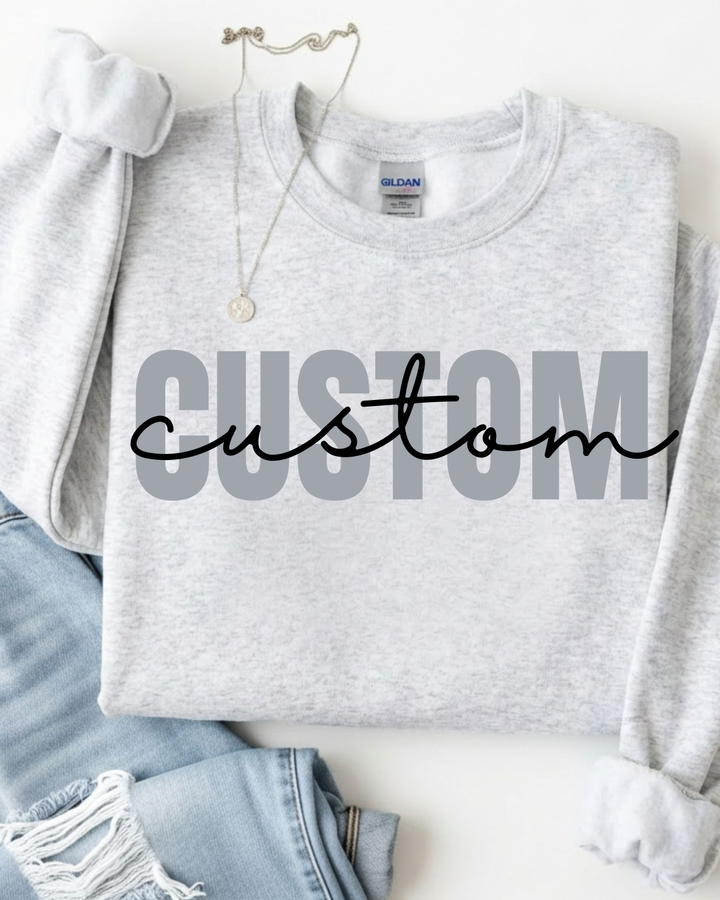 SOLID CUSTOM BLOCK FONT - YOUTH OR ADULT - MADE TO ORDER