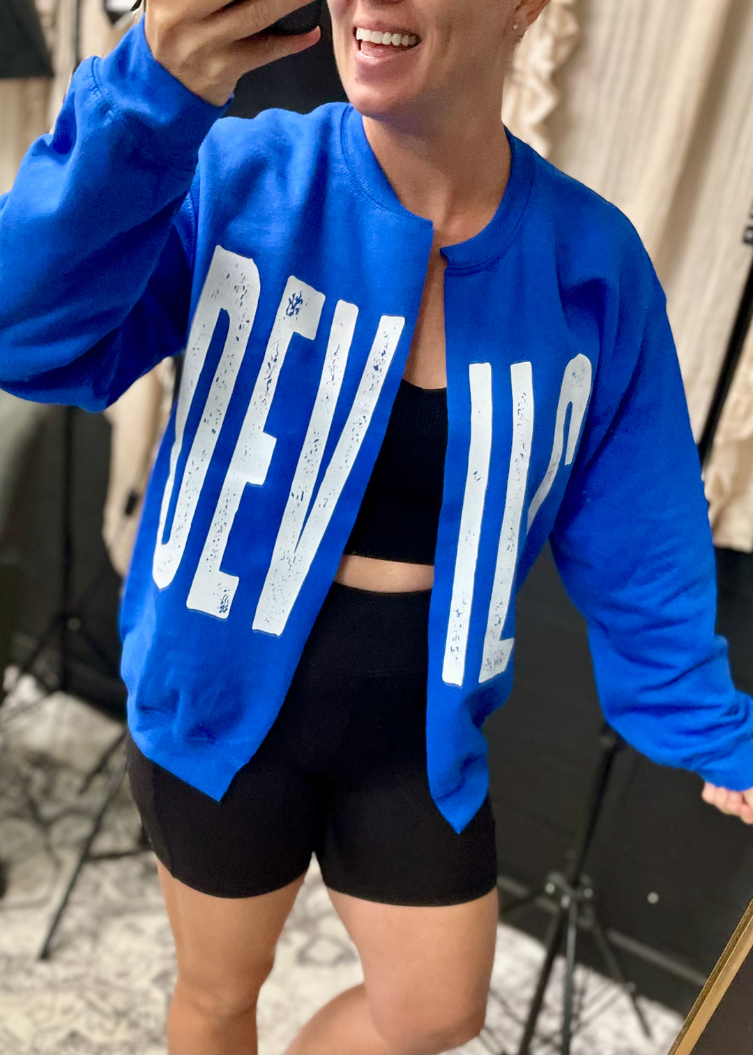 CUSTOM SPLIT CARDI CREW YOUTH OR ADULT - MADE TO ORDER