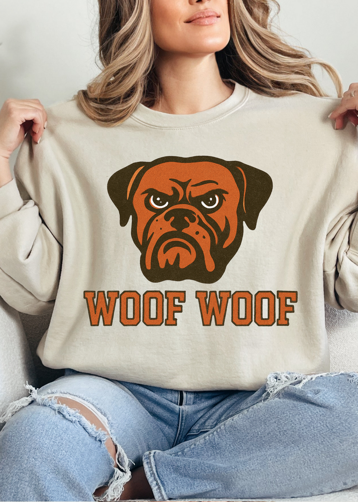 WOOF GRAPHIC TEE OR PULLOVER